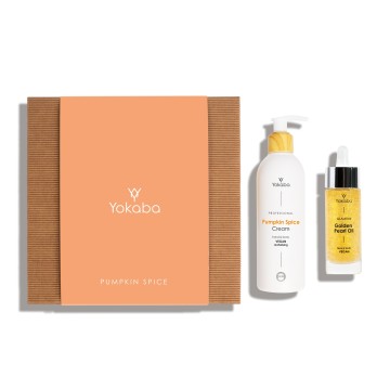 Pumpkin Spice Gift Set: Pumpkin Spice Cream 240 ml, Glamour Golden Pearl Oil 30 ml, Yokaba